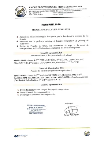 Programme d'accueil (document général)